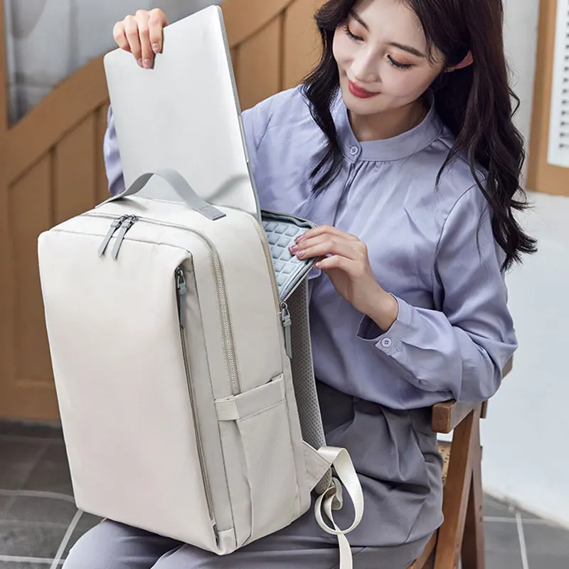 

New Women's Travel Backpack Airbag Shock-proof 15 inch Laptop Bag Men's Business Trip Backpacks Student Fashion School Backpack
