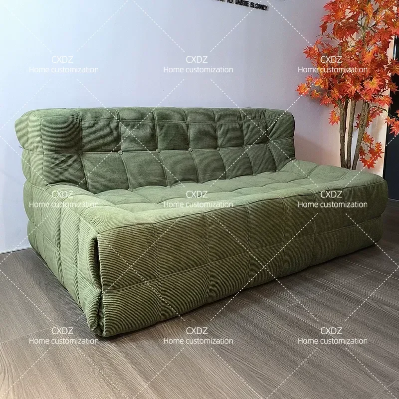 Compression Sofa Vacuum Roll Bag Small Apartment Fabric Corduroy Straight Row Living Room Couch Space Saving Furniture