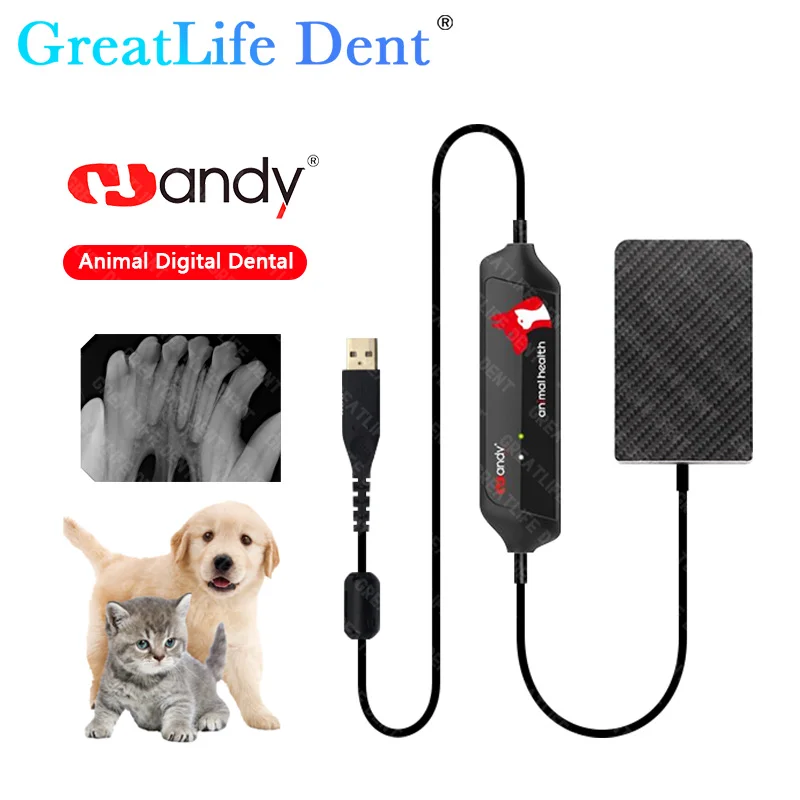 GreatLife Dent Dental X Ray Sensor Digital Image System Original Handy RVG Sensor For Dental Equipment Animals Vets Use