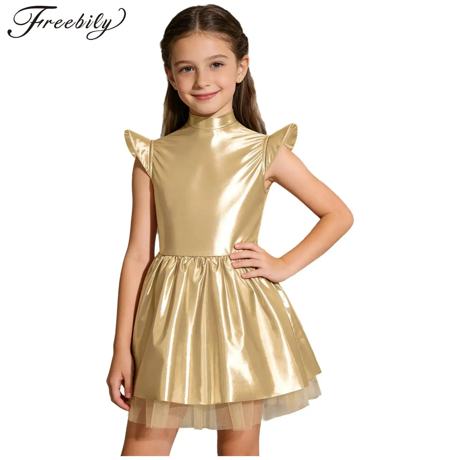 

Платье для ролевых игр с космическим роботом для девочек, необычный бал, галактика, маскарадные костюмы, глянцевые костюмы инопланетянина, нарядное платье космонавта