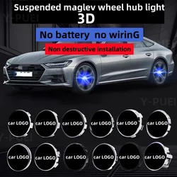 4x Hub Light Car Floating Illumination Wheel Caps LED Light Center Cover for Mercedes-Benz BMW Audi Toyota Honda Ford VW Renault