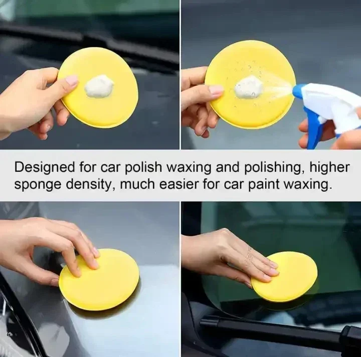 6 Stück Schaum wachs Applikator Pad Hand Wachs Schaum Auto pflege Schwamm Applikator Reinigung Detail lierung Pads Politur für Autozubehör