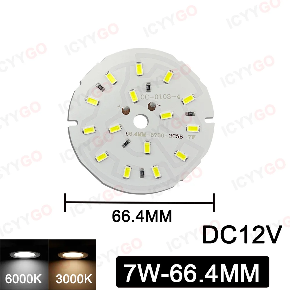 12V Light Panel LED 7W 9W 12W 15W 18W 20W 30W 45W Low Voltage Light Source Board White Light Warm Light DIY Round Light Panel