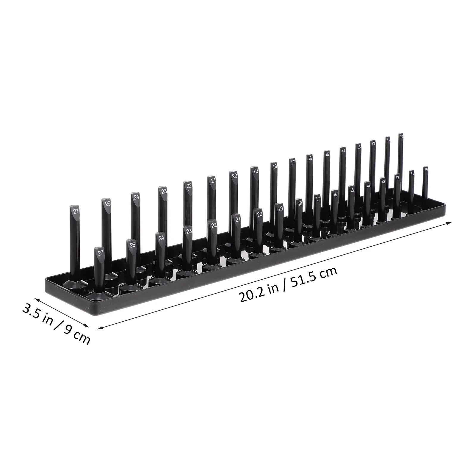 

6pcs 1/4-Inch 3/8-Inch 1/2-Inch Socket Organizer Holder Tool Tray Storage Rack Durable Base Keeps Sockets Organized Socket