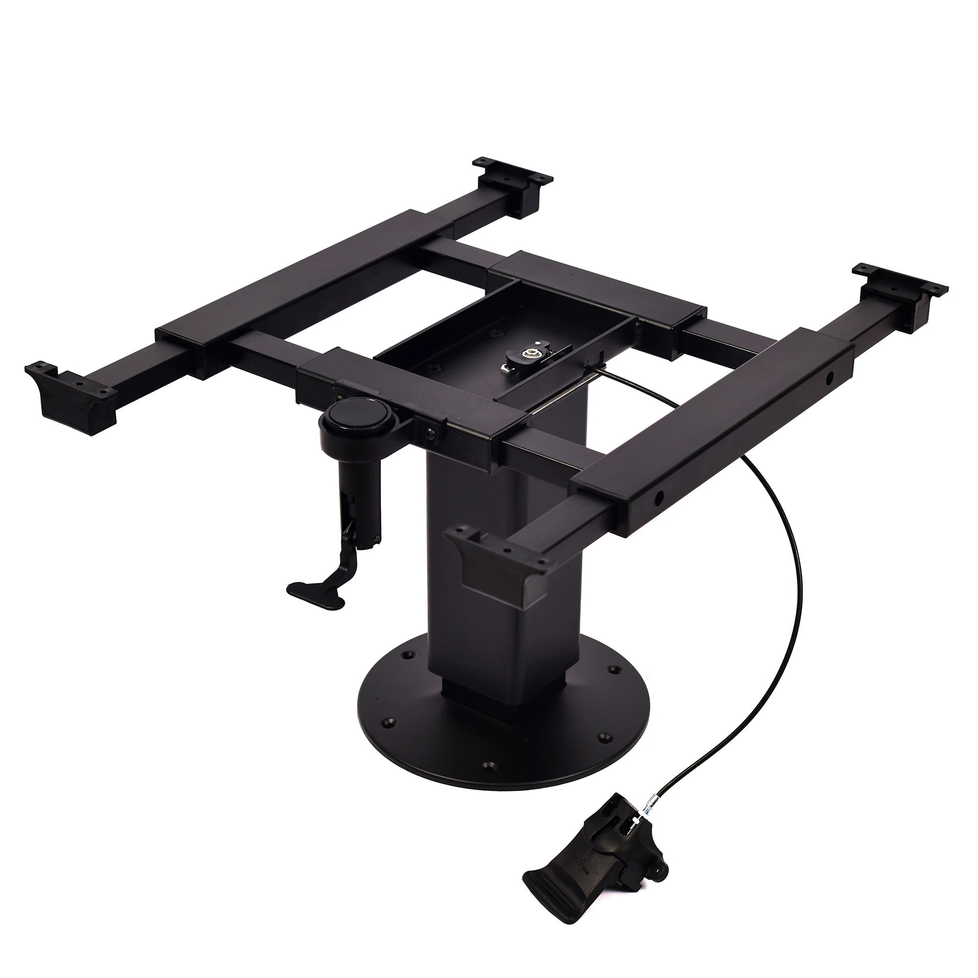 Adjustable Pneumatic Lift RV Table Leg Removable Aluminum Black Table Leg for RV Boat