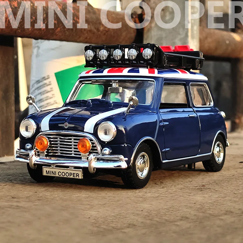 1:18 Diecast MINI COOPER Alloy Car Model Metal Classic Mini Car Vehicles Model High Simulation Toy Gift Collection