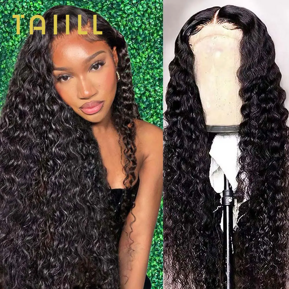 

Deep Wave Frontal Wig 13x6 HD Lace Frontal Human Hair Wigs For Black Women With Hairline 13x4 Curly Lace Front Wig Taiill