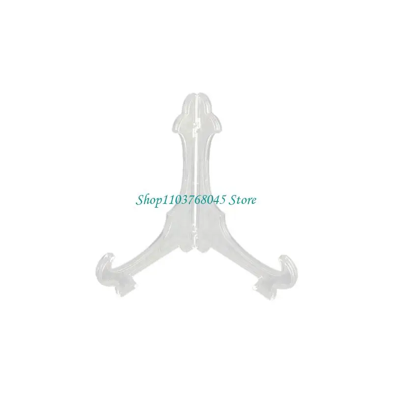 R53F Foldable Triangle Display Stand Dish Bowl Photo Frame Display Rack