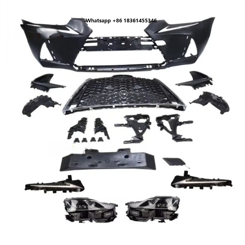 

For 2013-2015 Is250 300 350 Upgraded 2017-2019 Style Front Bumper Body Kit Grille
