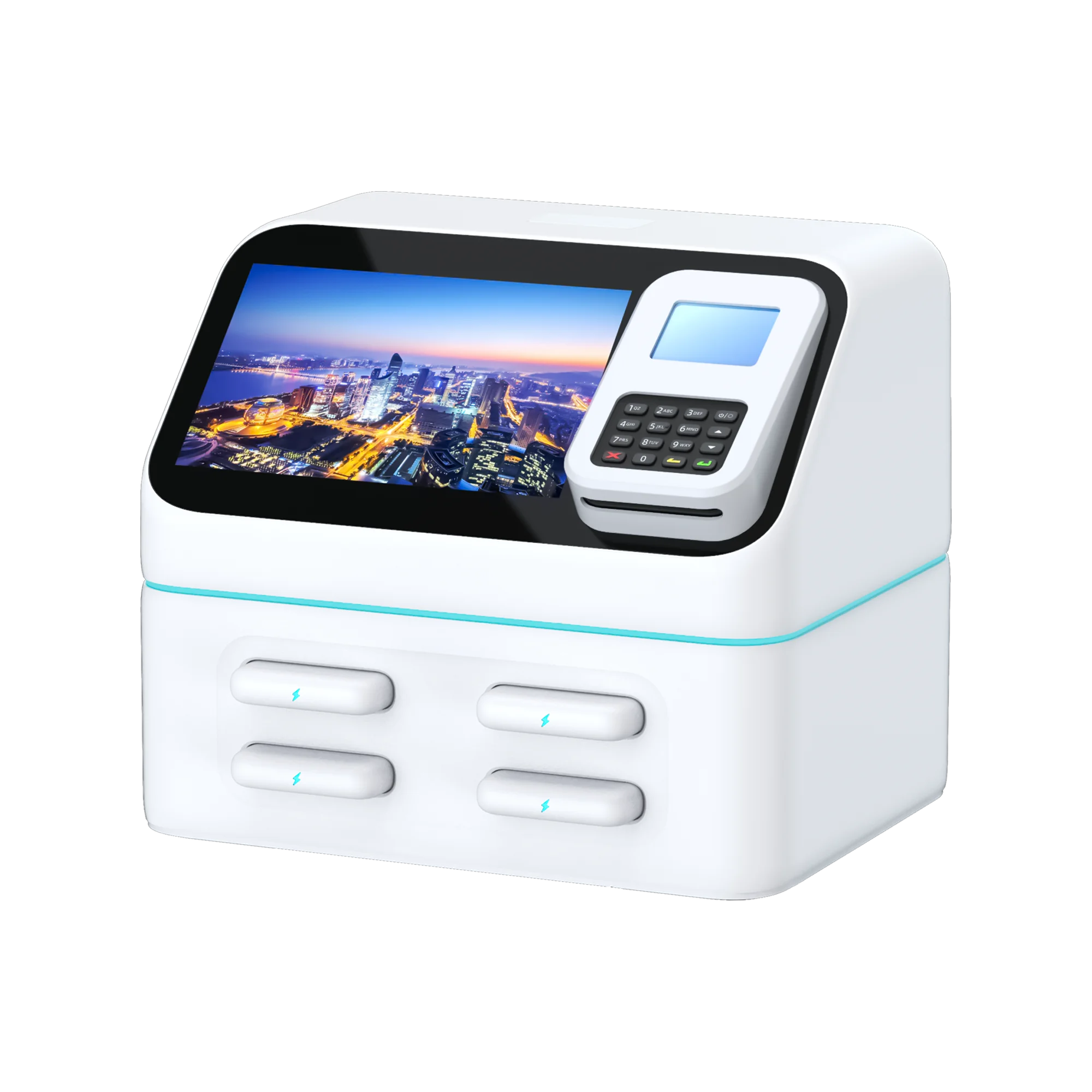 

Power Bank Station POS Payment Kiosk for Restaurant with Self-Service Rental