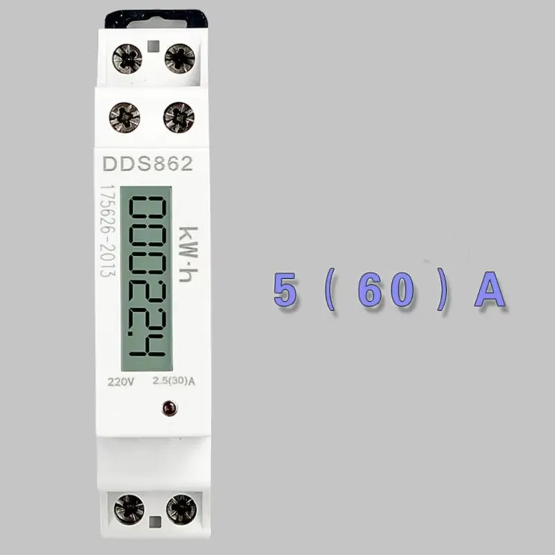 230V 50HZ Single phase Electricity Power Din rail KWH Watt hour din-rail energy meter LCD LCD 2.5(30)A 5(60)A