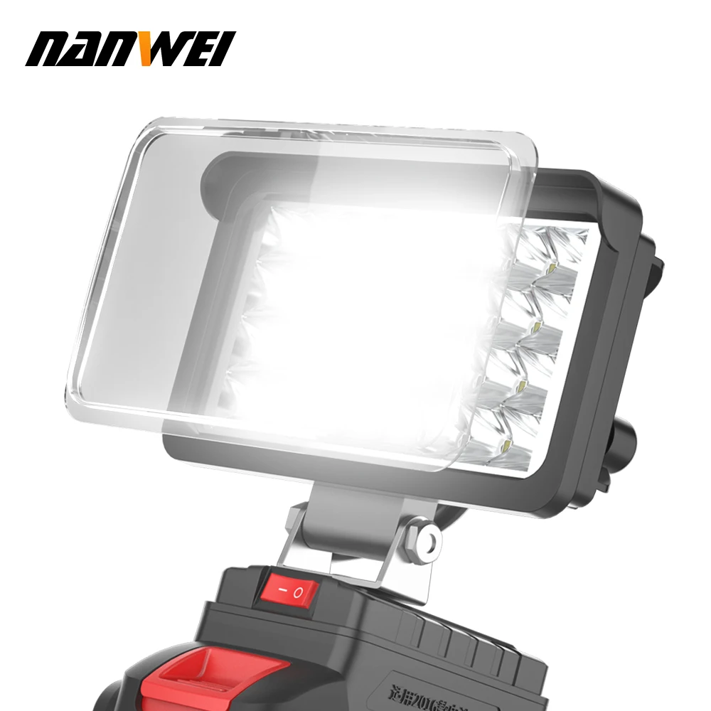 Luz de trabajo LED inalámbrica de litio NANWEI Luz de camping al aire libre de 4\