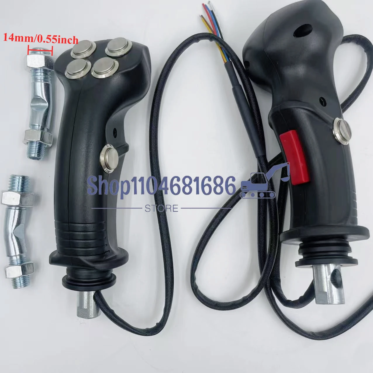 

Excavation Clip Grab Logging Ironstone Agricultural Harvester Modified Electronic Control 6 Button Joystick Handle Parts