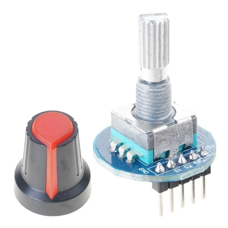 462D High Precise 360 Degree Rotary Encoders Module With Knob Caps For Projects 5V Digital Potentiometer Sensors Board