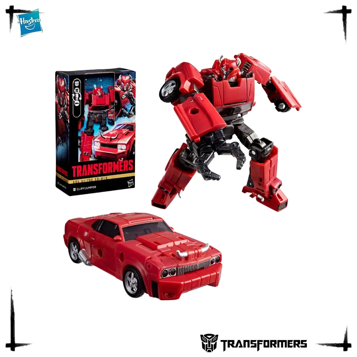 First Edition Hasbro Transformers Age of the Primes Deluxe Cliffjumper Action Figure Age of the Primes AutobotTransform RobotToy