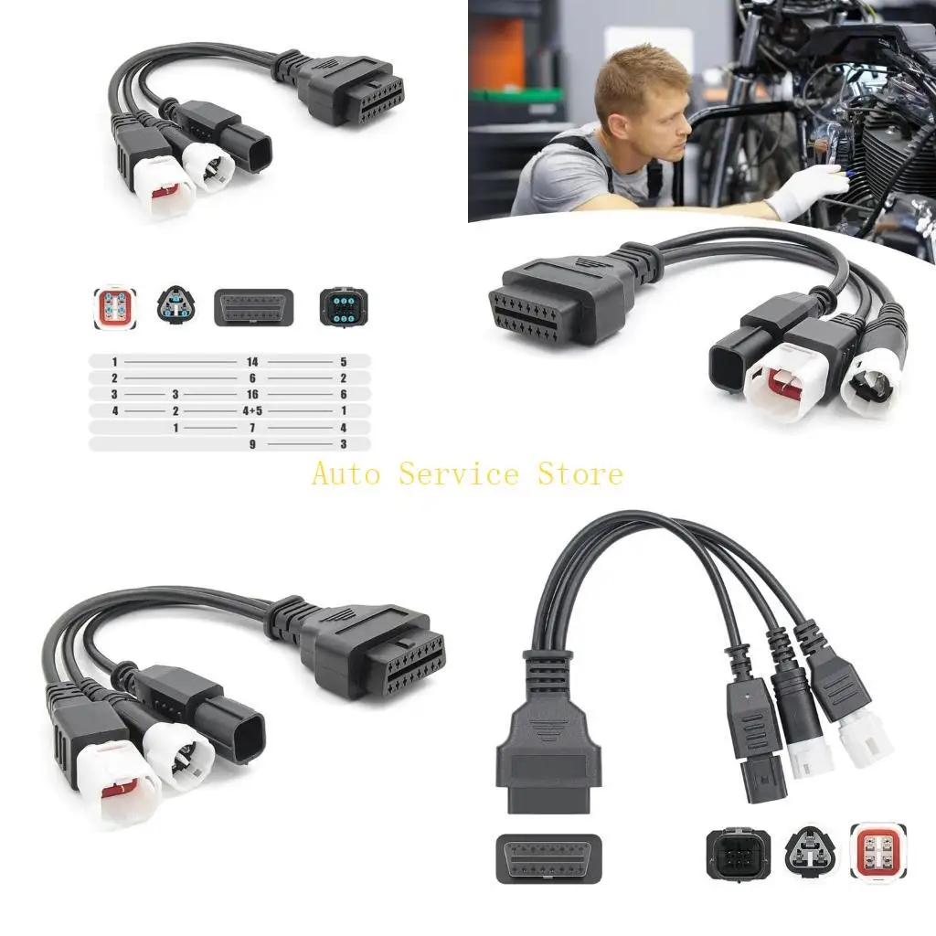 462a-obd2-16pin-3pin-4pin-6pin-メス-オス延長ケーブルバイク診断