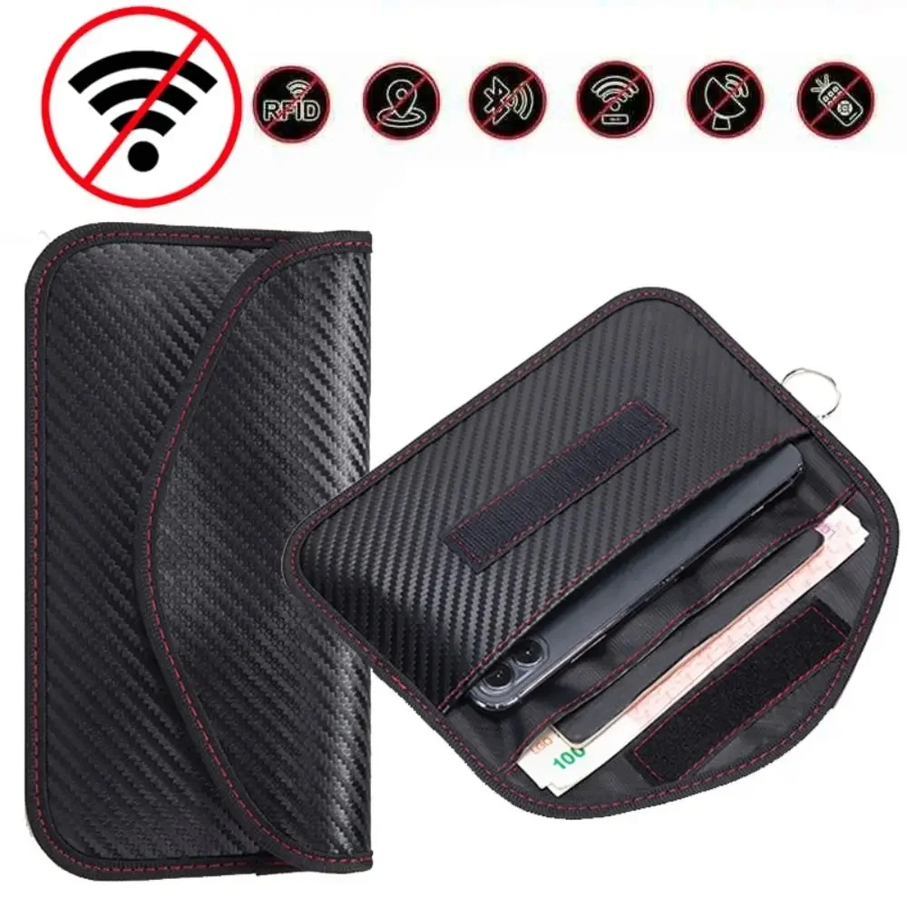 Image of Signalblockierende Tasche Handy RF-Signalblocker Autoschlüssel Faraday-Tasche Anti-Strahlungs-Geldbörse Strahlenschutz-Beutel