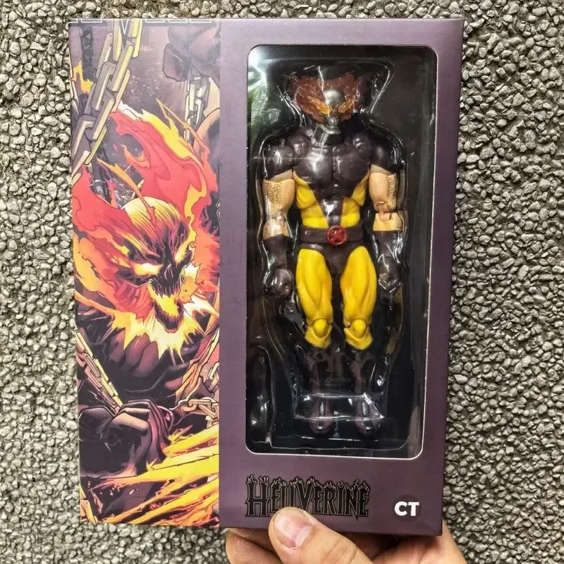 

Comic Version 16cm Hellscream Wolverine CT Factory Domestic KO Logan Brown Battle Suit Marvel Movable Figurine Model Boy Gift