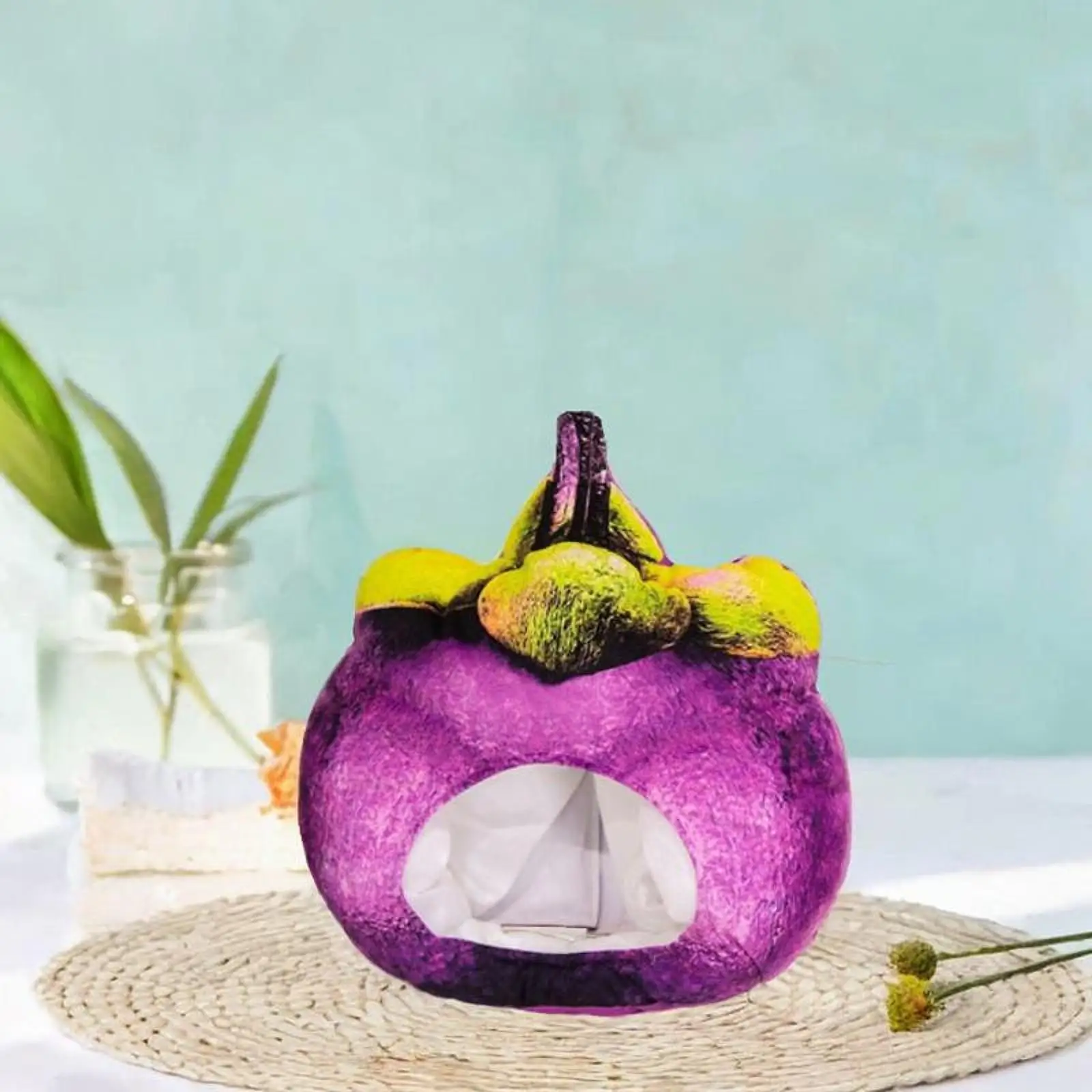 

Mangosteen Headgear Cartoon Novelty Fruit Costume Accessory Novelty Gift Funny Fruit Hat for Birthday Holiday Party Christmas