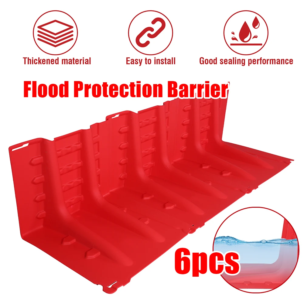 L-Shaped Flood Protection Barrier ABS Flood Baffle Flood Prevention for Household Flood Control Baffles