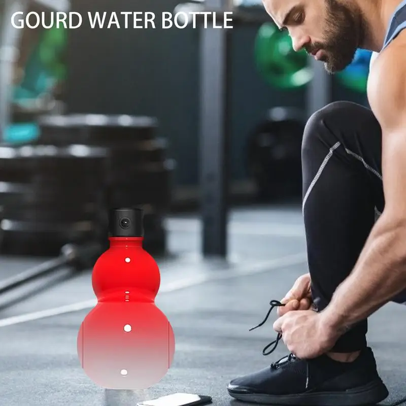 Gourd Sports Bottle Medieval Style Flagons Chinese Feng Shui Hu Lu Gourd Ornament Outdoor Portable Sports Water Bottle With