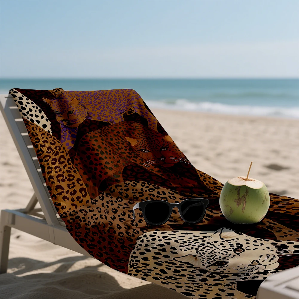 Bohemian Leopard Collage Compa - огляд і ціна Camp Towel Microfiber
