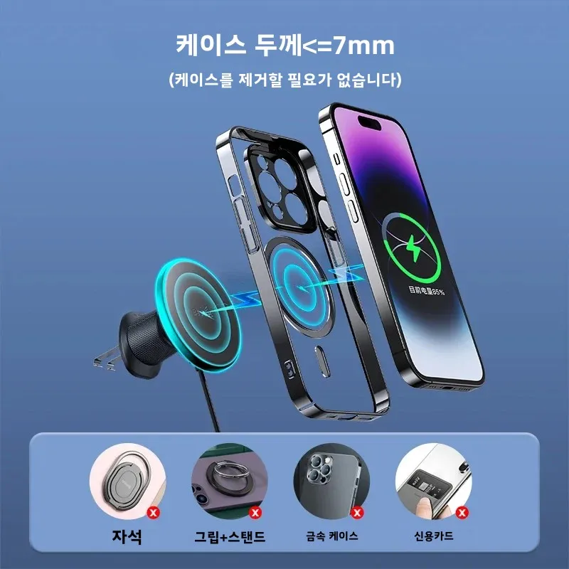 Baseus Car Phone Holder Magnetic Wireless Charger 15W Fast Charging Car Charger Holder For iPhone 16 15 14 13 Pro Max Car Mount