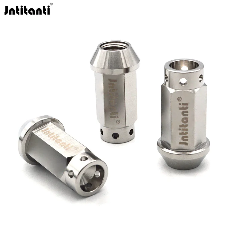 Jntitanti Round Closed Concave End Cone Seat Gr.5 Titanium Lug Nut M12x1.5 for Toyota Honda Ford Mazda Buick Acura Chevorlet Kia