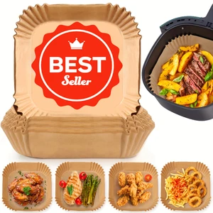 Air Fryer Disposable Paper Parchment Wood Pulp Steamer Cheesecake Air Fryer Accessories Baking Paper for Air Fryer