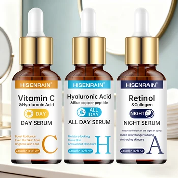 HISENRAIN Vitamin C, Retinol & Hyaluronic Serum Duo 1
