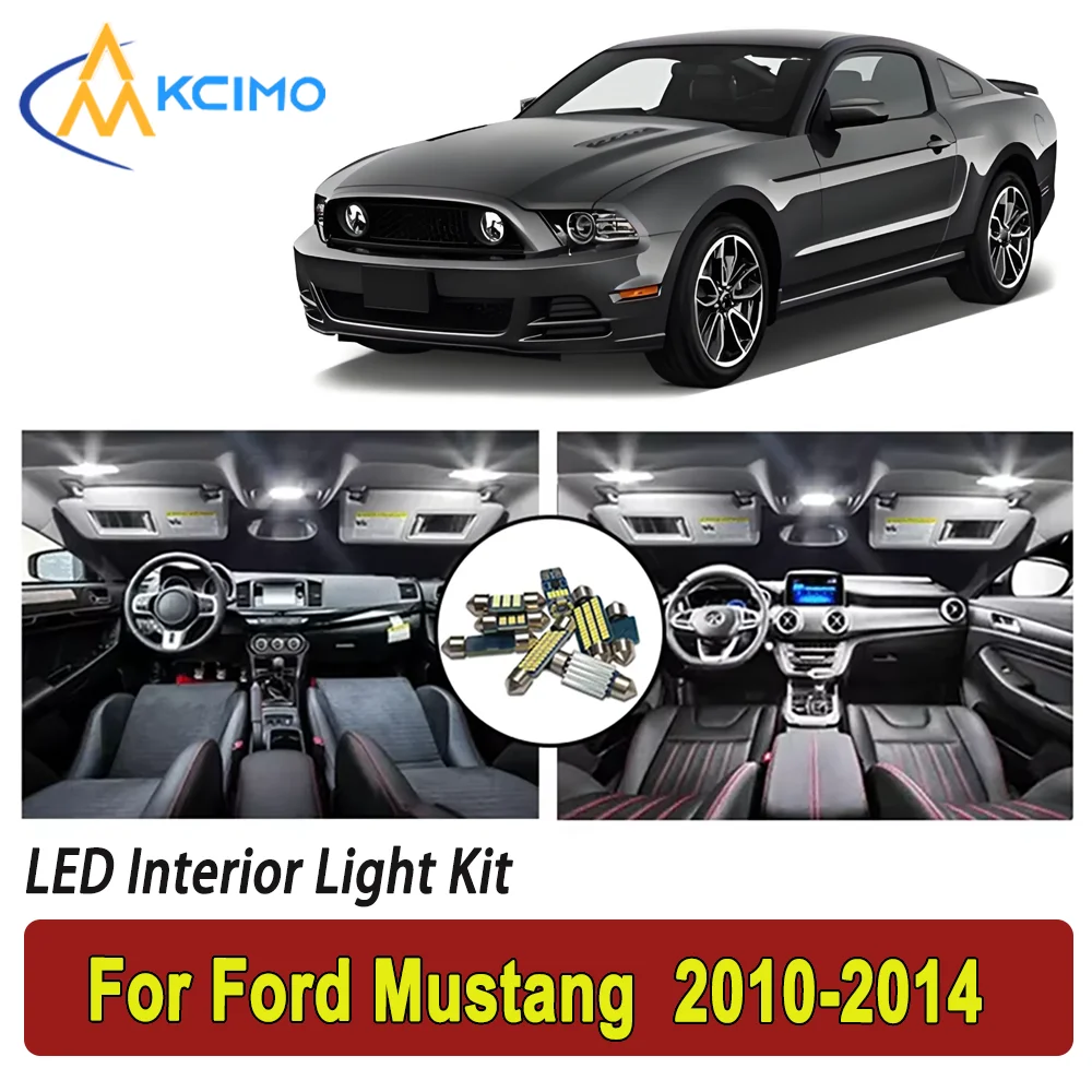 

New Light Bulb For Ford Mustang (2010-2014) Premium Bright LED Interior Dome Map Trunk Light Kit Car Led Lamps New Canbus LED