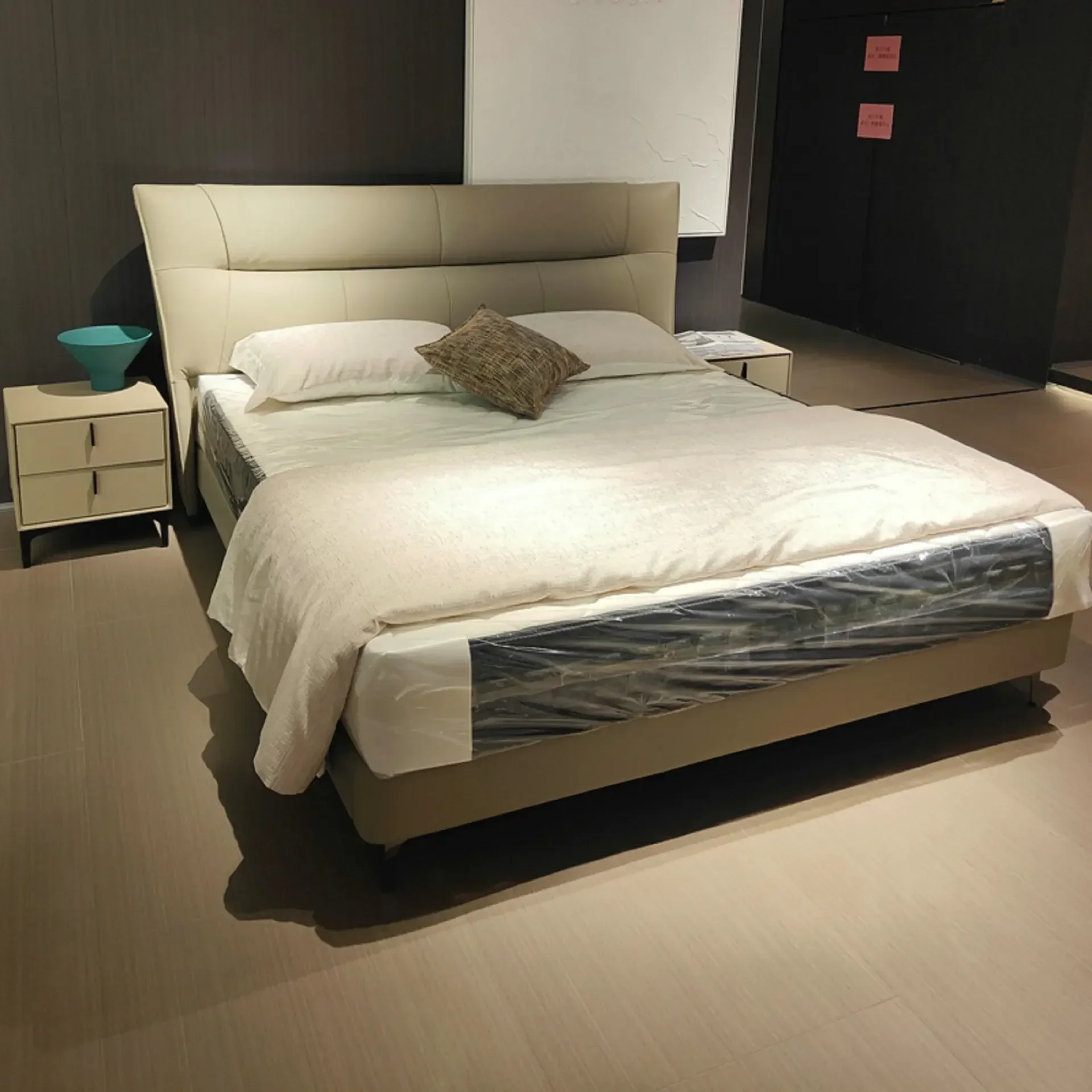 

JC Bed Master Bedroom High-end Atmosphere Modern Simple 1.5 Meters Bedroom Guest Bedroom 1.8 Meters Minimalist Leather
