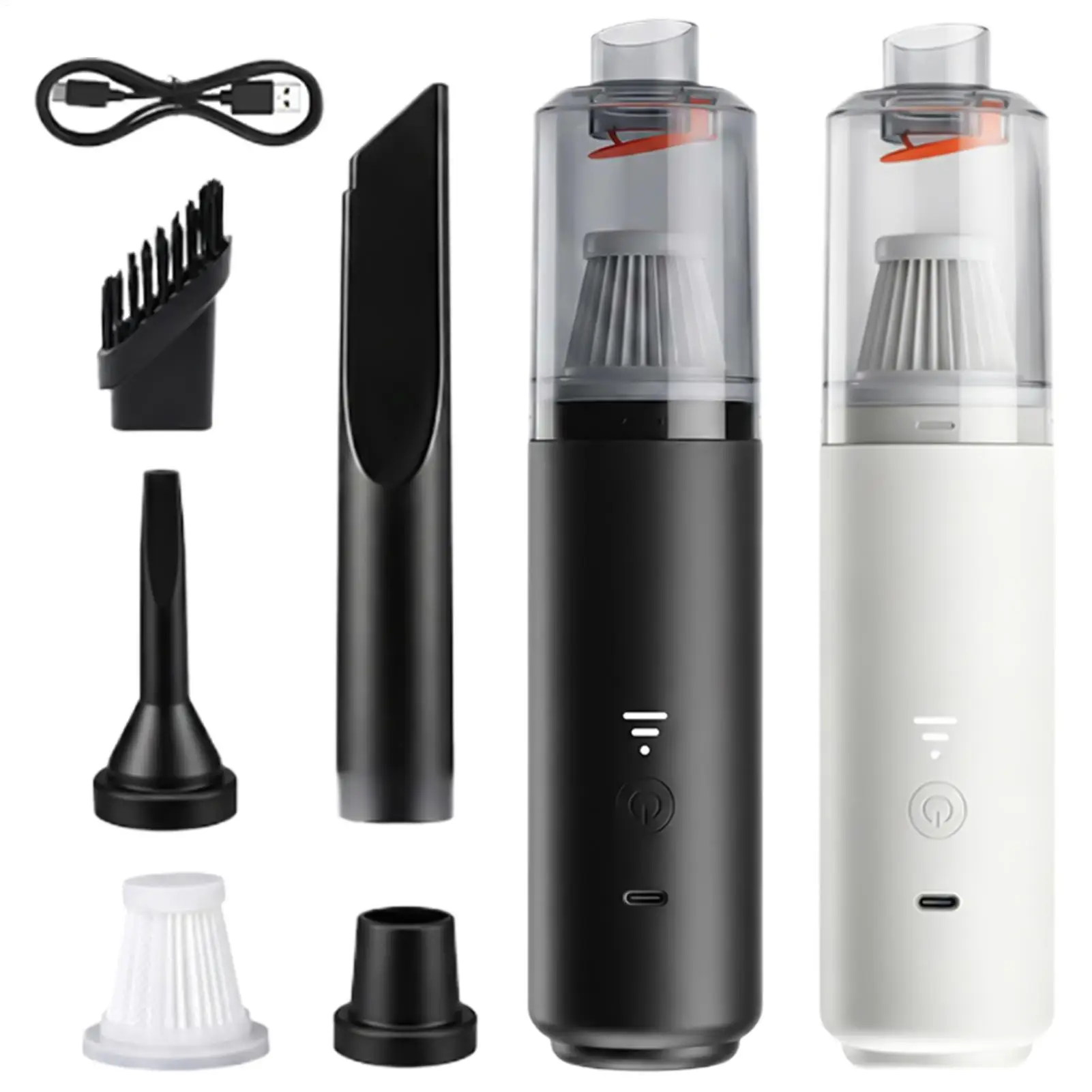 Cordless Rechargeable Portable Car Vacuum 2-in-1 Handheld Dust Blower Powerful Mini Cleaning Device Tool Multipurpose Cleaner