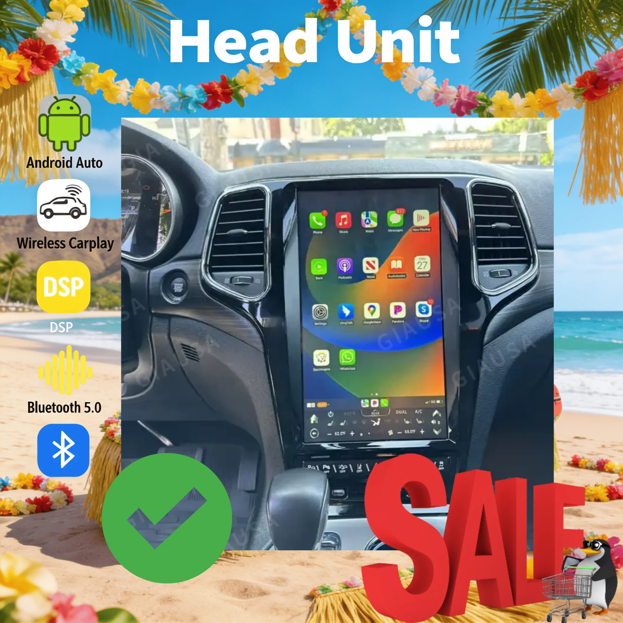 

Автомагнитола с мультимедийным плеером на Android 13 для Jeep Grand Cherokee WK2 2010-2019, сенсорный экран, GPS, авто-стереосистема, Bluetooth 5.0