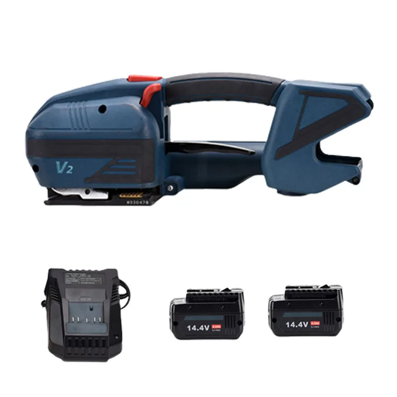 

Portable Electric Strapping Machine With 2 Batteries 11-16mm Automatic Packaging Tool For PET PP Belt Plastic Strapping