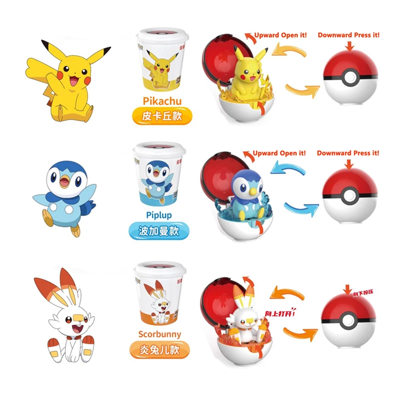 Figurki Pokemon, kreskówka, anime, figurka akcji Pikachu, Jigglypuff, Mimikyu, seria zabawek Pokemon Transform, modele, lalki, zabawki, prezenty urodzinowe dla dzieci