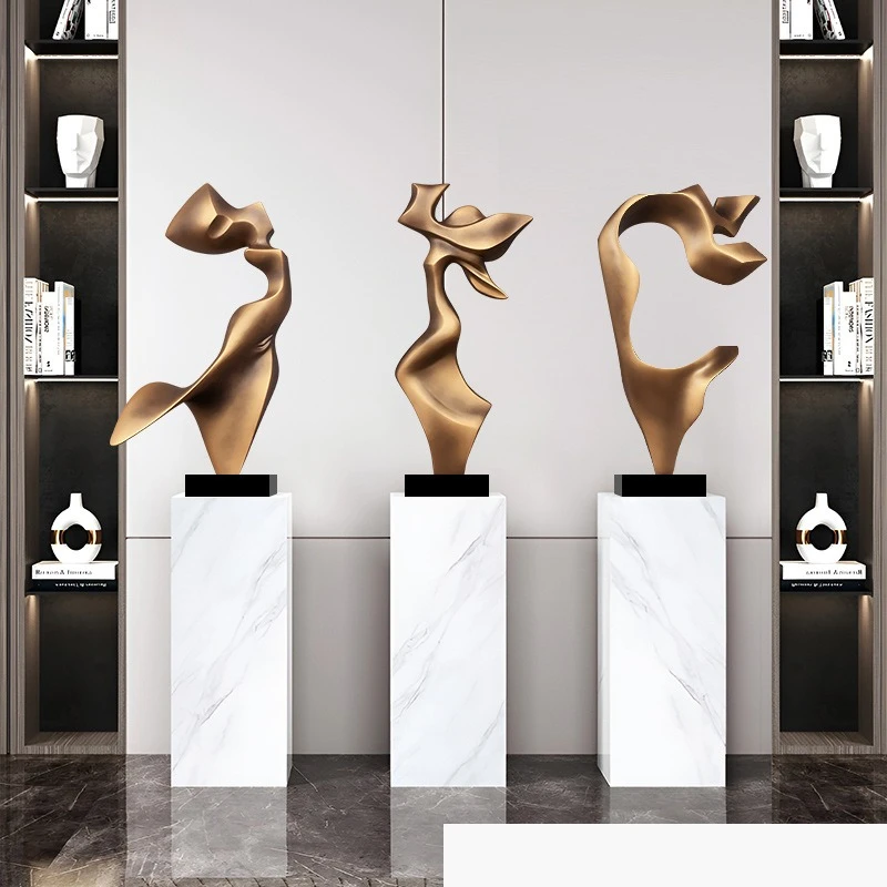 Modern home abstract sculpture ornament hotel lobby floor decoration villa living room entrance high-end handicrafts