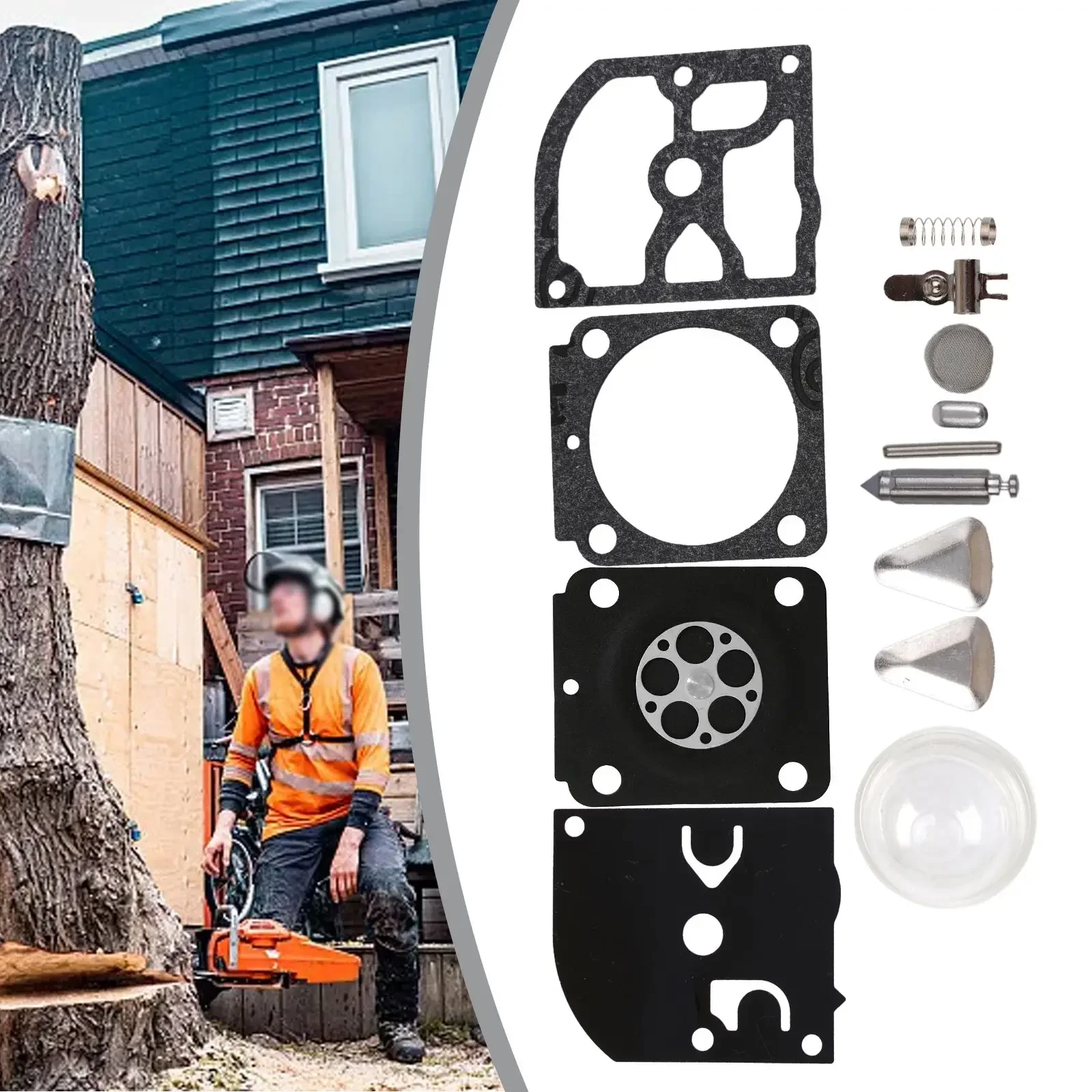 For RB100 HS45 FS55 FS38 BG45 Compatible For Carburetor Service Kit Features 4 Diaphragms and Essential Repair Parts