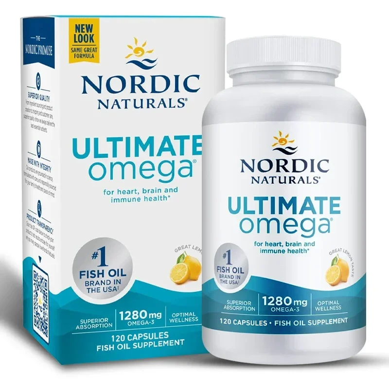 ULTIMATE Omega - Apoia a saúde do coração, do cérebro e imunológico, 1280 mg OMEGA-3