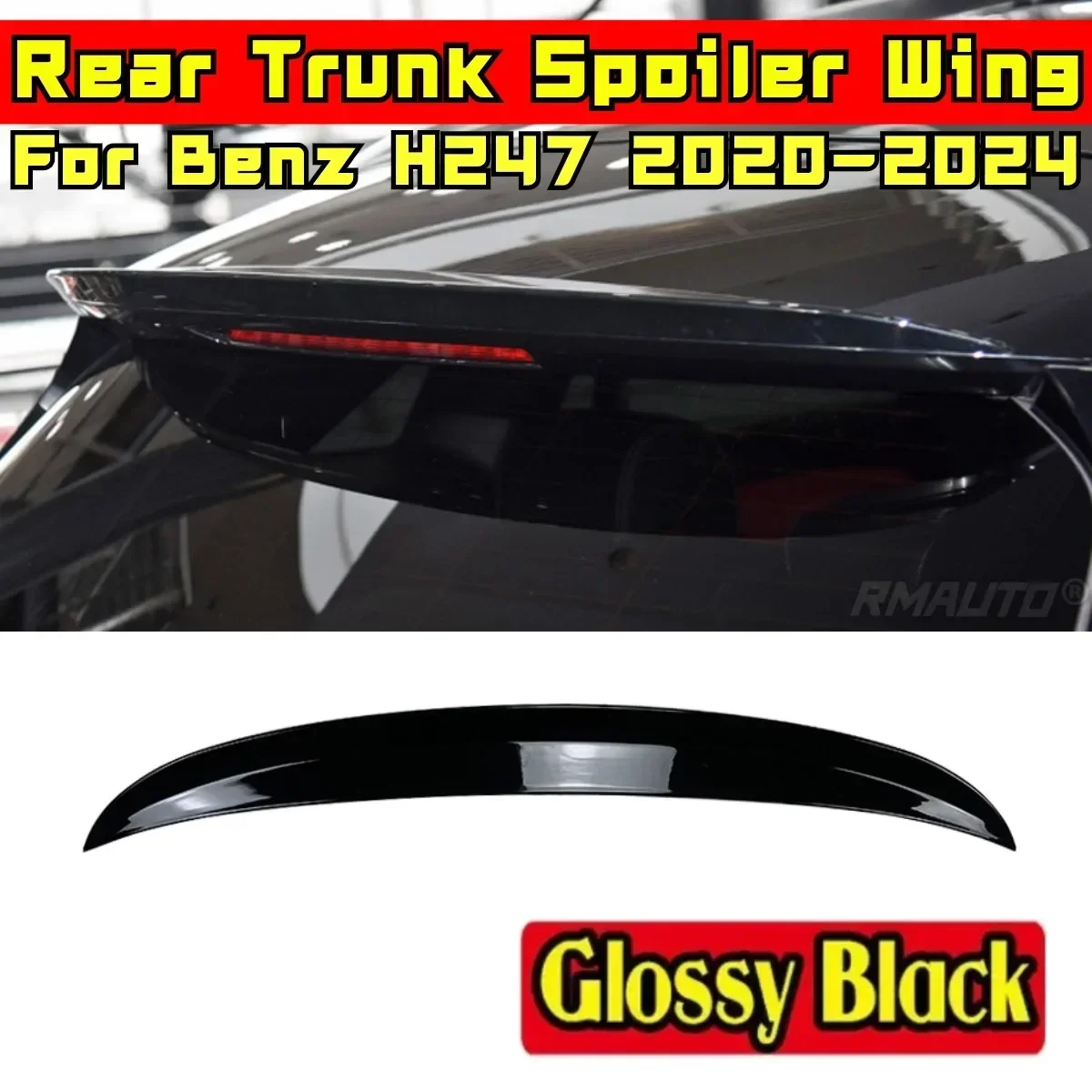 Kit de corpo spoiler traseiro do porta-malas do carro asa traseira para mercedes-benz gla classe gla250 h247 gla200 gla250 2020-2024 acessórios do carro