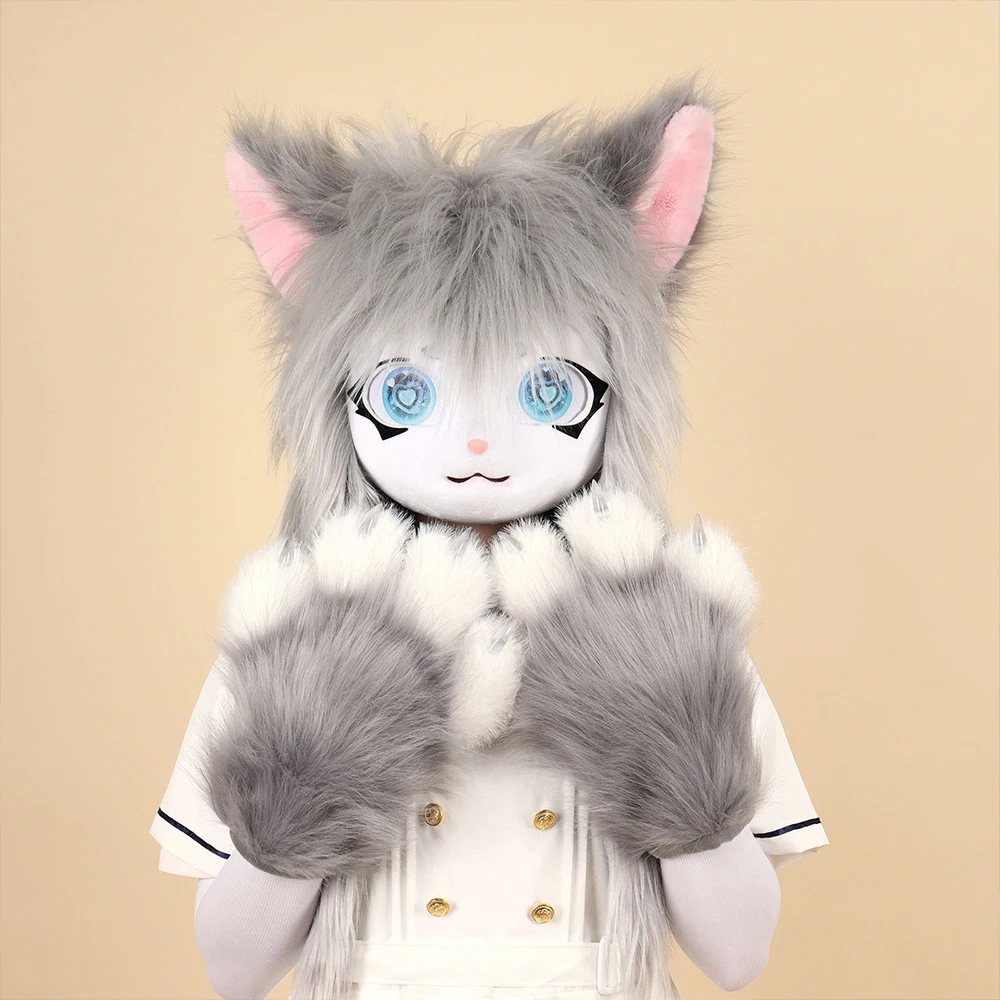 Furry Kigurumi Animal Head Mask Kig Style Cosplay Accessory Full Head Costume Roleplay Party Convention Stage Performance Outfit