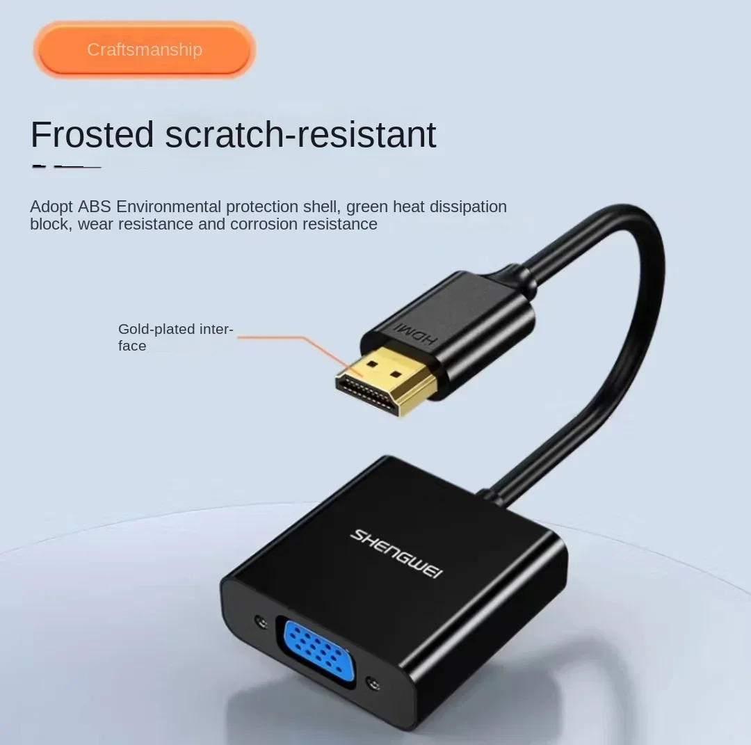 HD 1080P HDMI-compatible to VGA Adapter Digital Analog HDMI-compatible Male To Famale VGA Cable Converter For PC Laptop Tablet