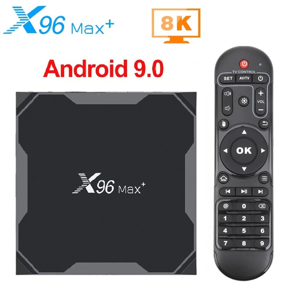 X96 Max plus Smart TV Box Android 9.0 Amlogic S905X3 Tvbox 4GB 64GB 32GB Dual Wifi BT 1000M H.265 8K 24fps Set Top Box X96Max