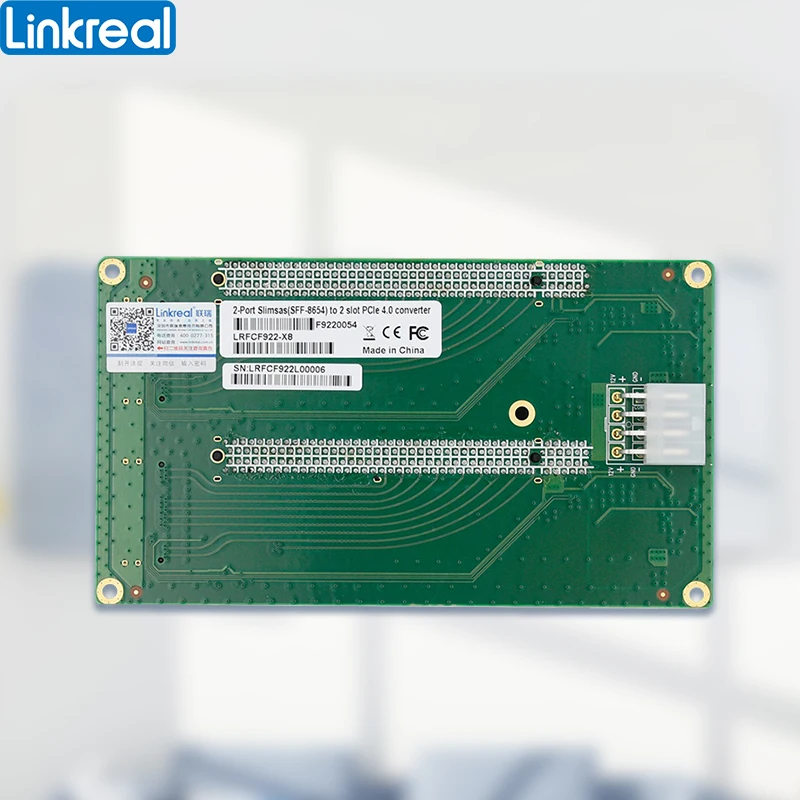 Linkreal 2 Port SFF-8654 to 2 PCIe x16 Slot Adapter-LRFCF922