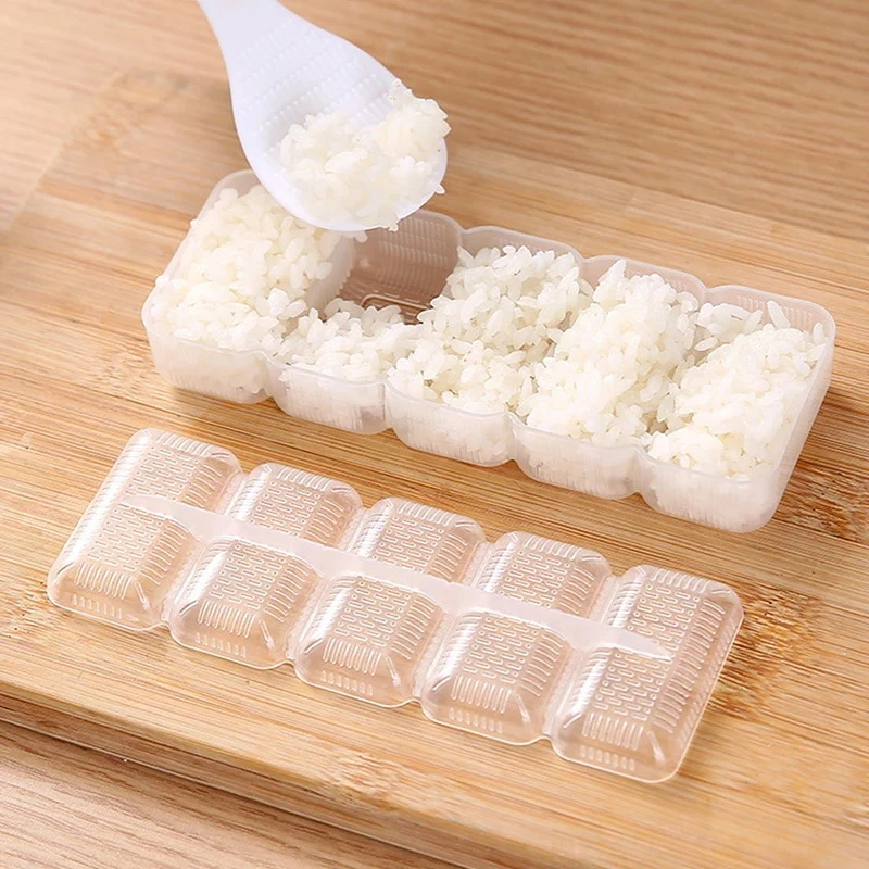 Cetakan bola nasi cetakan Sushi cetakan Sushi bola nasi kotak penyimpanan tekanan antilengket kotak makan siang alat Bento dapur DIY