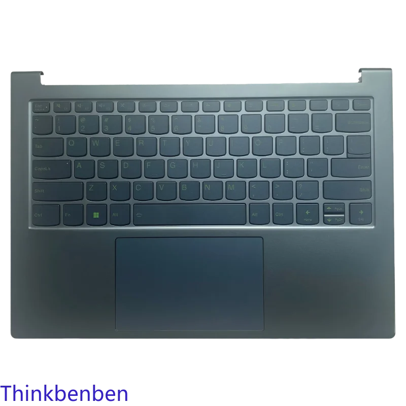 

US English Blue Keyboard Upper Case Palmrest Shell Cover For Lenovo Yoga Slim 7 Pro 14 14IAH7 Laptop 5CB1J30910