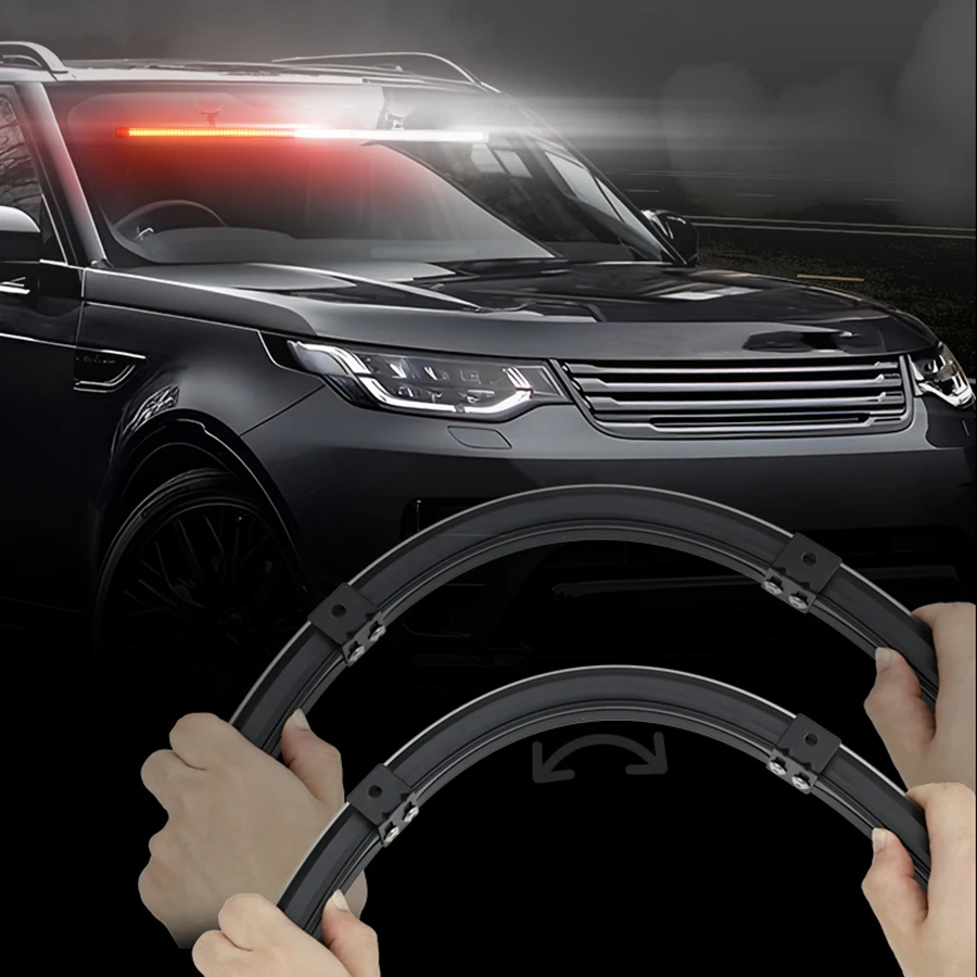 96 LED Strobe Lights For Emergency Flash Warning Lamp Windshield Bar 3030 Beads Red Blue Amber White Green Car Light Assembly