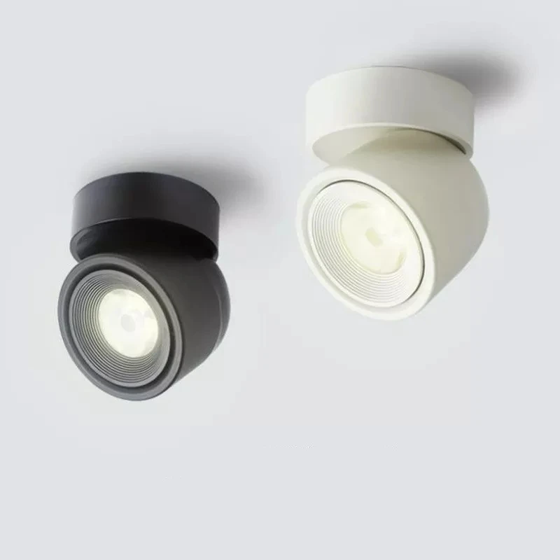 Foldable Led Downlight Ceiling Spotlight 110V 220V 9W 12W Surface Mounted Lamp Kitchen Indoor Lighting