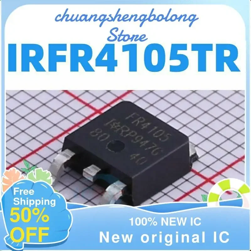 20PCS IRFR4105TRPBF IRFR4105 FR4105 27A/55V TO-252 Nieuwe originele IC