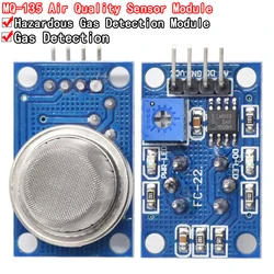 Nuovo MQ135 MQ-135 Sensore di qualità dell'aria Modulo di rilevamento gas pericolosi per Arduino M2 Promozione Nuovo arrivo caldo